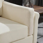 Morden Fort Modern Double Arm Sofa,Deep Seat Couch,Pillowed Back Cushions,Durable Upholstered Fabric