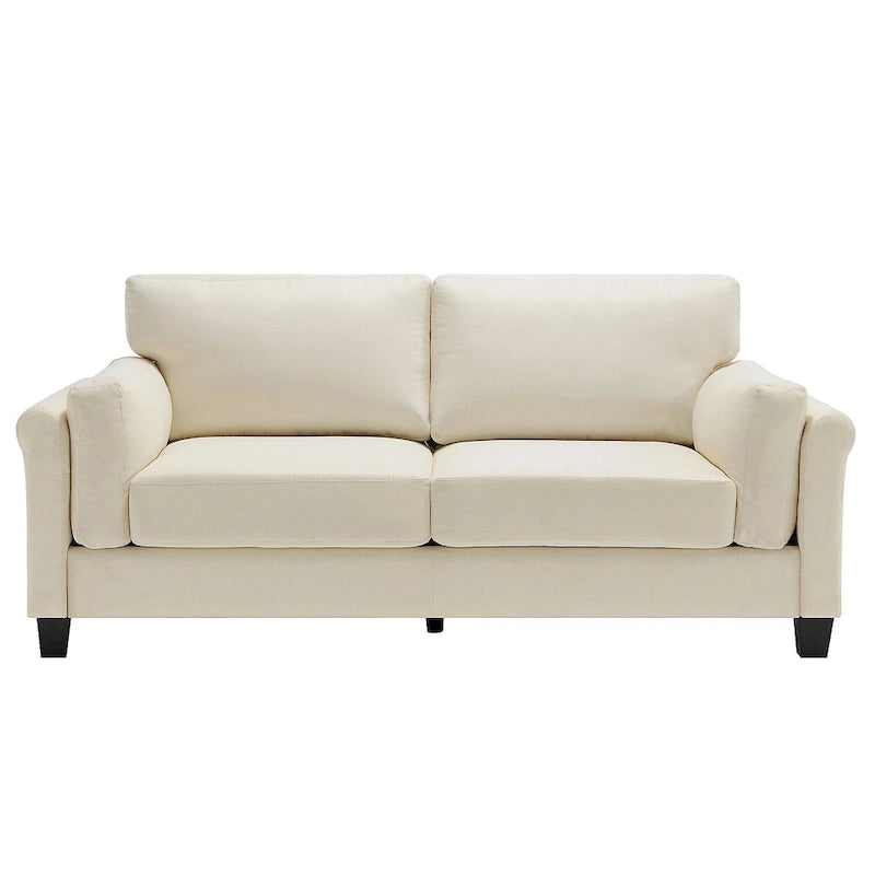 Morden Fort Modern Double Arm Sofa,Deep Seat Couch,Pillowed Back Cushions,Durable Upholstered Fabric