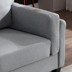 Morden Fort Modern Double Arm Sofa,Deep Seat Couch,Pillowed Back Cushions,Durable Upholstered Fabric