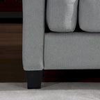 Morden Fort Modern Double Arm Sofa,Deep Seat Couch,Pillowed Back Cushions,Durable Upholstered Fabric