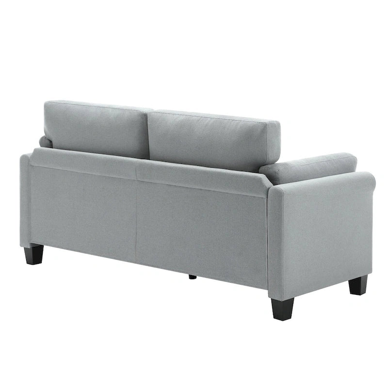 Morden Fort Modern Double Arm Sofa,Deep Seat Couch,Pillowed Back Cushions,Durable Upholstered Fabric