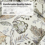 Alois Floral Slipcover Swivel Accent Chair with Removable Cushion Set of 2 by HULALA HOME