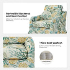 Alois Floral Slipcover Swivel Accent Chair with Removable Cushion Set of 2 by HULALA HOME
