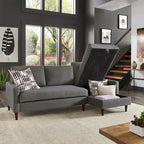 Parker Convertible Sofa with Right Facing Storage Chaise by iNSPIRE Q Modern