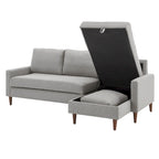 Parker Convertible Sofa with Right Facing Storage Chaise by iNSPIRE Q Modern