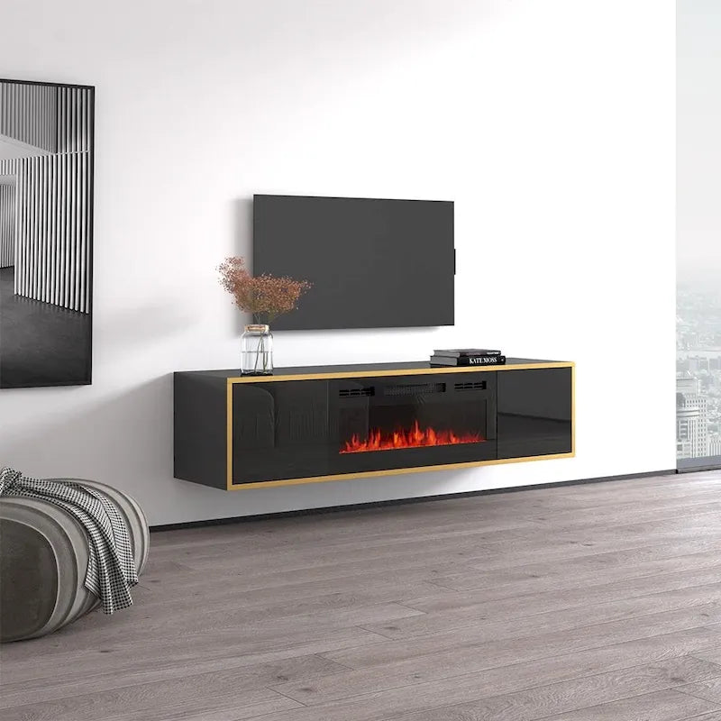 Goldie BL-EF Electric Fireplace 65 TV Stand