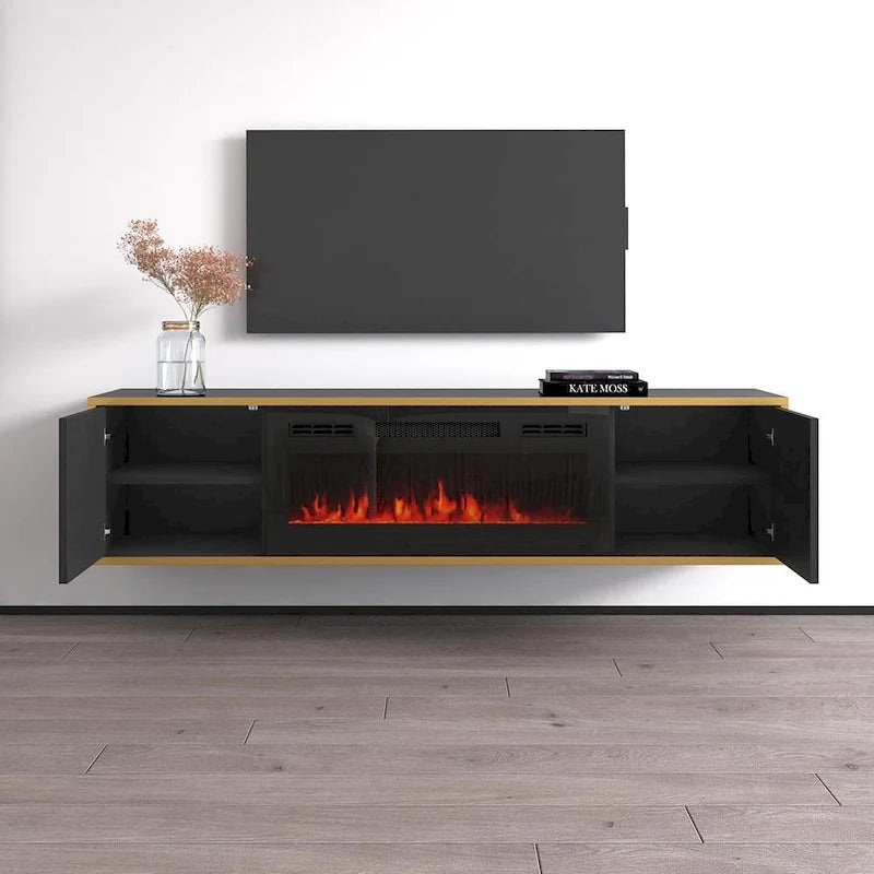 Goldie BL-EF Electric Fireplace 65 TV Stand