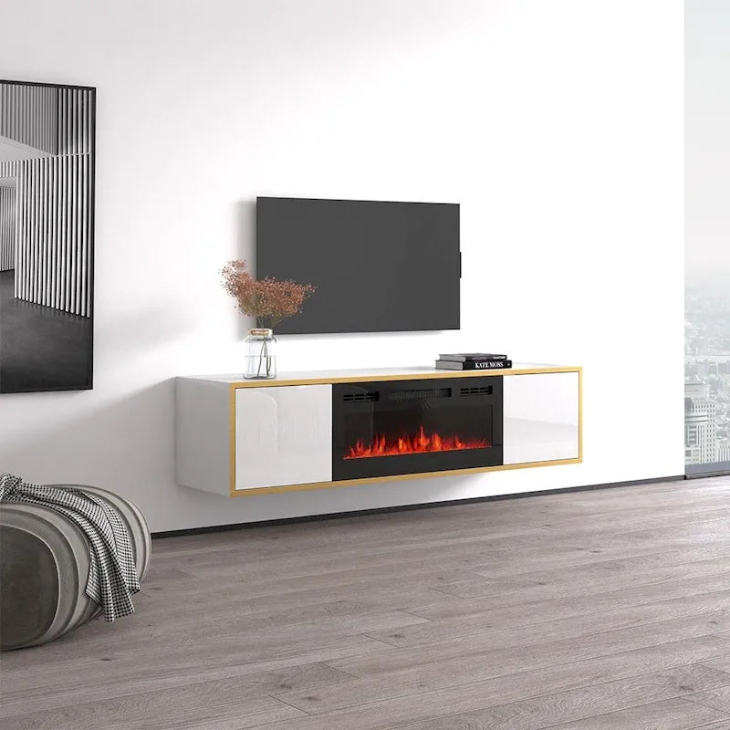 Goldie BL-EF Electric Fireplace 65 TV Stand