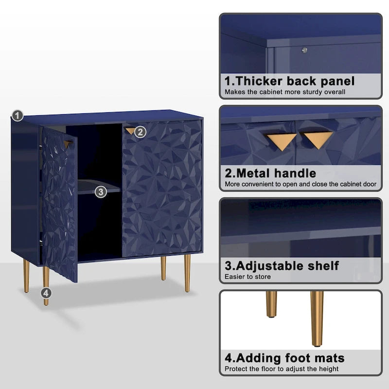 Clihome 2 Door Locker Storage Accent Cabinet