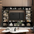 Wall Unit TV Stand with Bookshelves for TVs up to 70, Modern Console