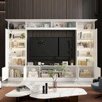 Wall Unit TV Stand with Bookshelves for TVs up to 70, Modern Console