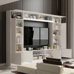 Wall Unit TV Stand with Bookshelves for TVs up to 70, Modern Console