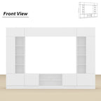 Wall Unit TV Stand with Bookshelves for TVs up to 70, Modern Console