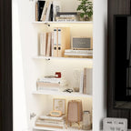 Wall Unit TV Stand with Bookshelves for TVs up to 70, Modern Console