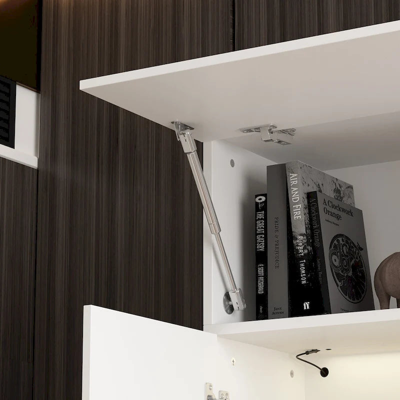 Wall Unit TV Stand with Bookshelves for TVs up to 70, Modern Console