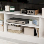 Wall Unit TV Stand with Bookshelves for TVs up to 70, Modern Console