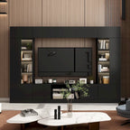 Wall Unit TV Stand with Bookshelves for TVs up to 70, Modern Console