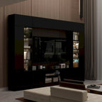 Wall Unit TV Stand with Bookshelves for TVs up to 70, Modern Console