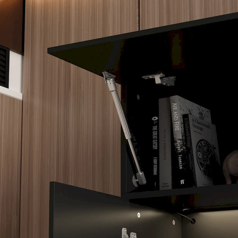 Wall Unit TV Stand with Bookshelves for TVs up to 70, Modern Console