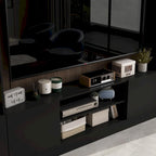 Wall Unit TV Stand with Bookshelves for TVs up to 70, Modern Console