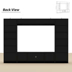 Wall Unit TV Stand with Bookshelves for TVs up to 70, Modern Console