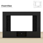Wall Unit TV Stand with Bookshelves for TVs up to 70, Modern Console