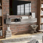 DH BASIC Contemporary 63-inch 1-Shelf Floating TV Console with Drawer and Lift-top Storage by Denhour