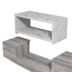 DH BASIC Contemporary 63-inch 1-Shelf Floating TV Console with Drawer and Lift-top Storage by Denhour