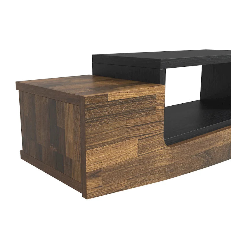 DH BASIC Contemporary 63-inch 1-Shelf Floating TV Console with Drawer and Lift-top Storage by Denhour