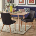Sasha Oak Barrel Back Dining Chair (Set of 2) by iNSPIRE Q Modern - Set of 2