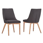 Sasha Oak Barrel Back Dining Chair (Set of 2) by iNSPIRE Q Modern - Set of 2