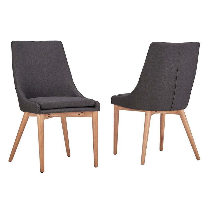 Sasha Oak Barrel Back Dining Chair (Set of 2) by iNSPIRE Q Modern - Set of 2