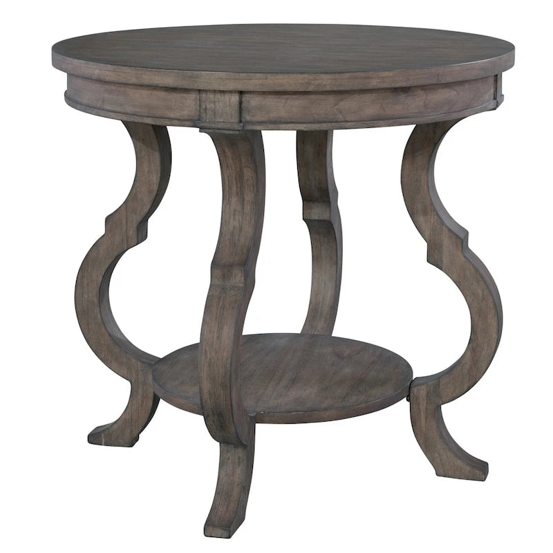 Round Solid Wood End Table - Lincoln Park