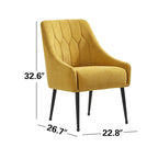 Corvus Abigail Upholstered Accent Chair with Metal Legs