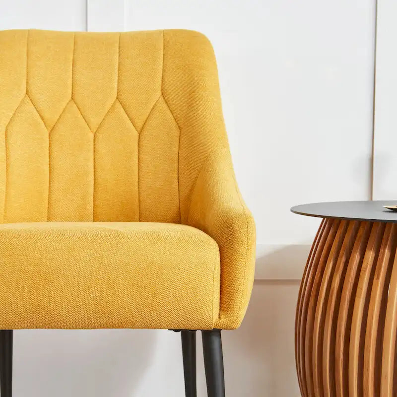 Corvus Abigail Upholstered Accent Chair with Metal Legs