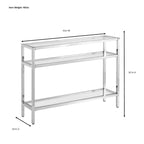 Carolina Living Chrysalis 3 Tier Glass Top Console Table - Gold