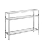 Carolina Living Chrysalis 3 Tier Glass Top Console Table - Gold