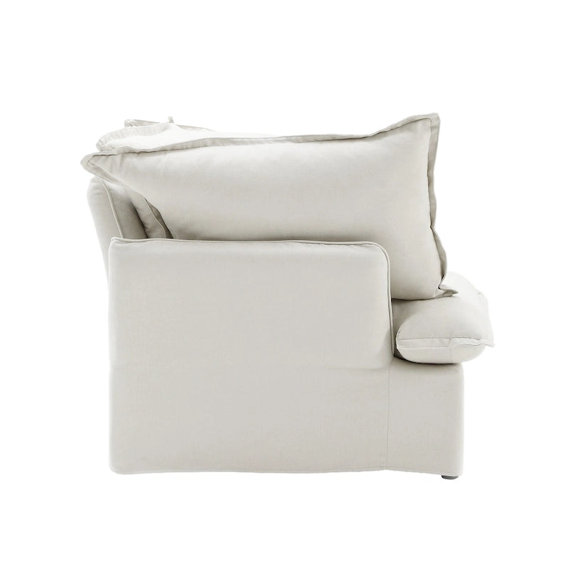 123 Upholstered Sectional Sofa Minimalist Velvet Couch