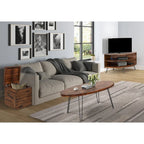 Raffles 44 Wood Oval Cocktail Table