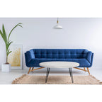 Raffles 44 Wood Oval Cocktail Table