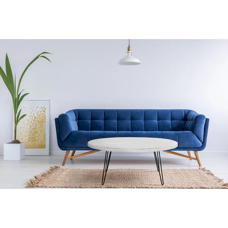 Raffles 44 Wood Oval Cocktail Table