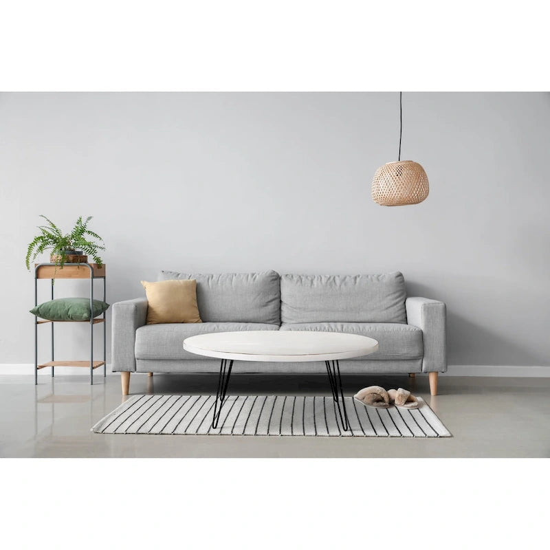 Raffles 44 Wood Oval Cocktail Table