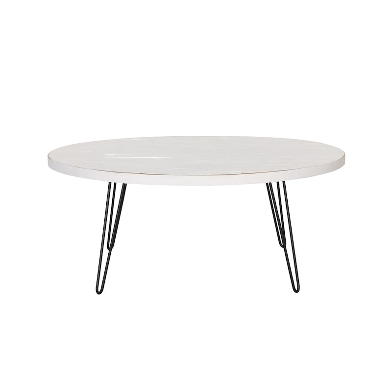 Raffles 44 Wood Oval Cocktail Table
