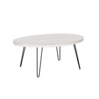 Raffles 44 Wood Oval Cocktail Table