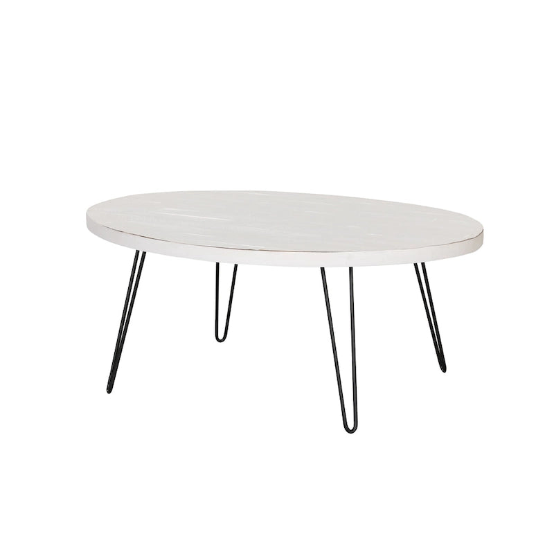 Raffles 44 Wood Oval Cocktail Table