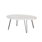 Raffles 44 Wood Oval Cocktail Table