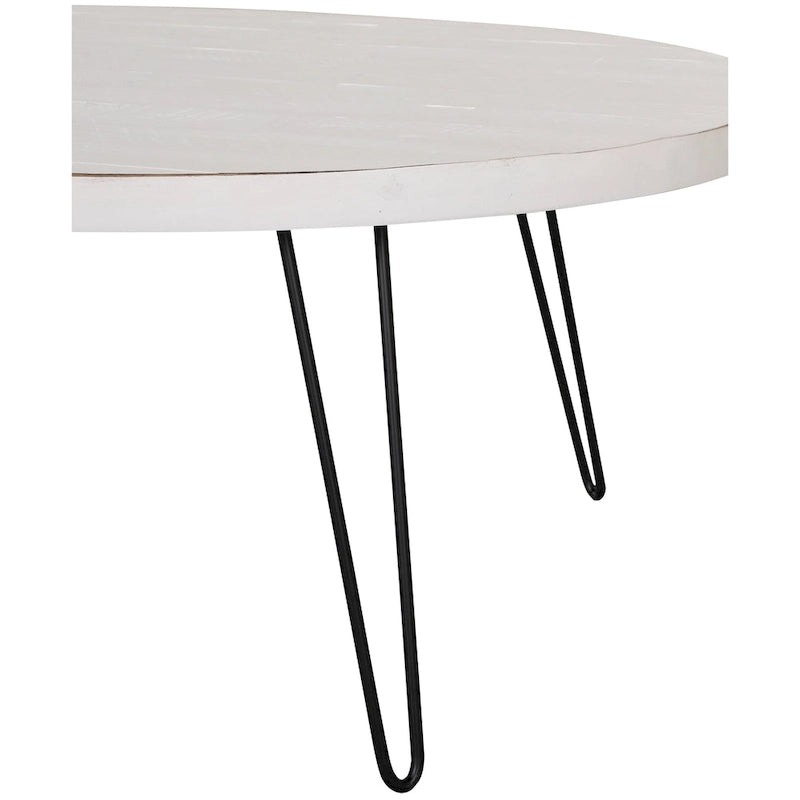 Raffles 44 Wood Oval Cocktail Table