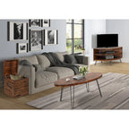 Raffles 44 Wood Oval Cocktail Table