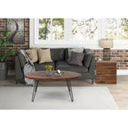 Raffles 44 Wood Oval Cocktail Table