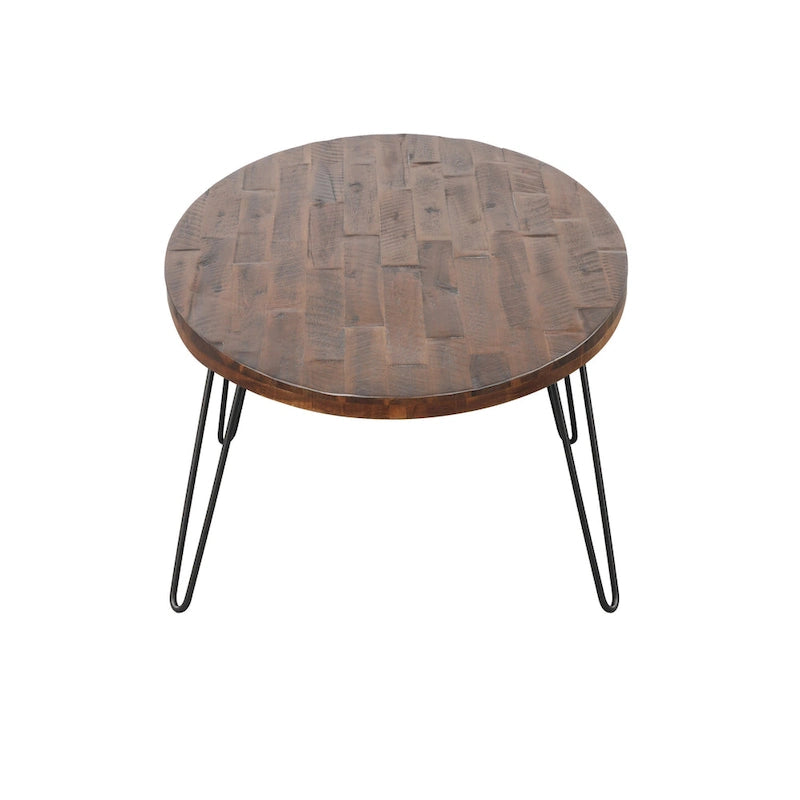 Raffles 44 Wood Oval Cocktail Table